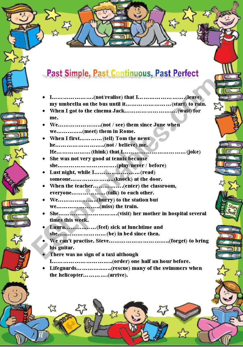 Past Tenses Revision worksheet