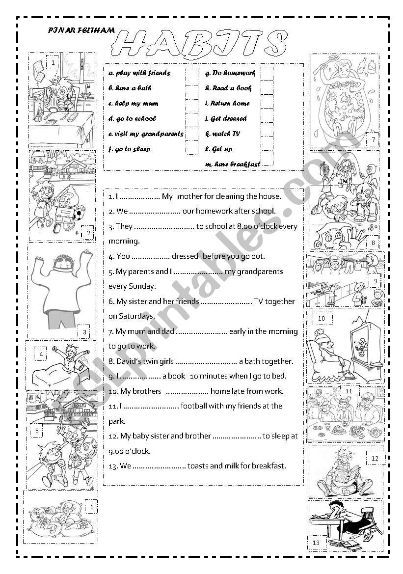 HABITS worksheet