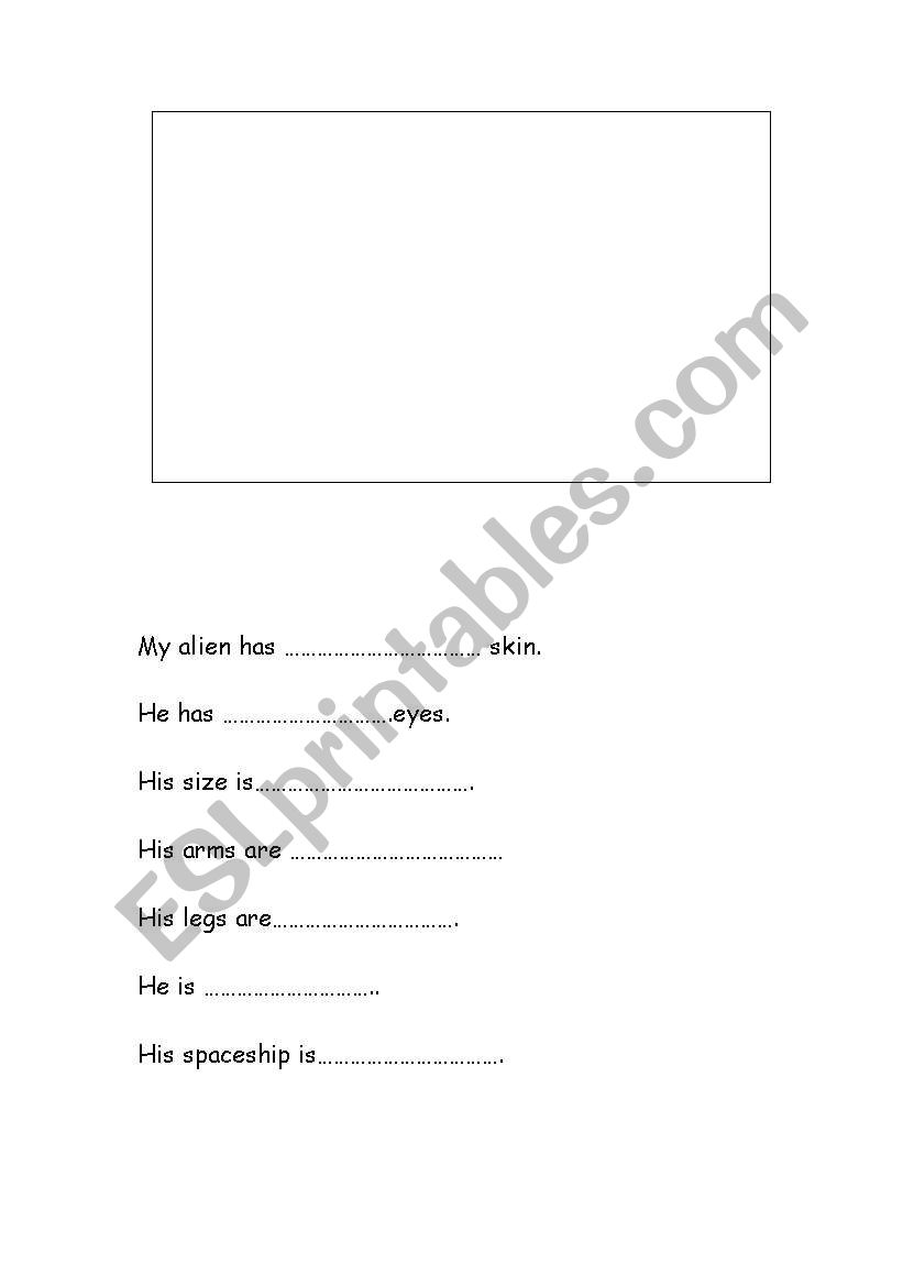 alien worksheet