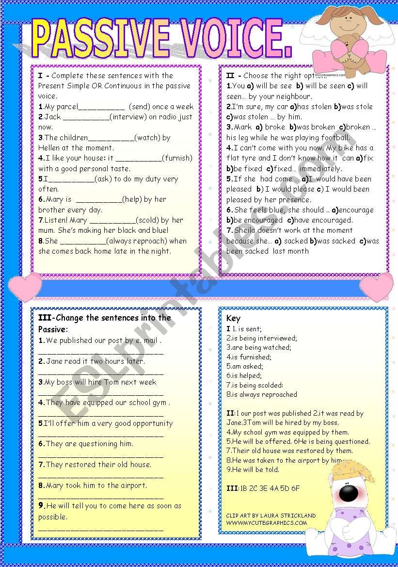 THE PASSIVE VOICE. worksheet