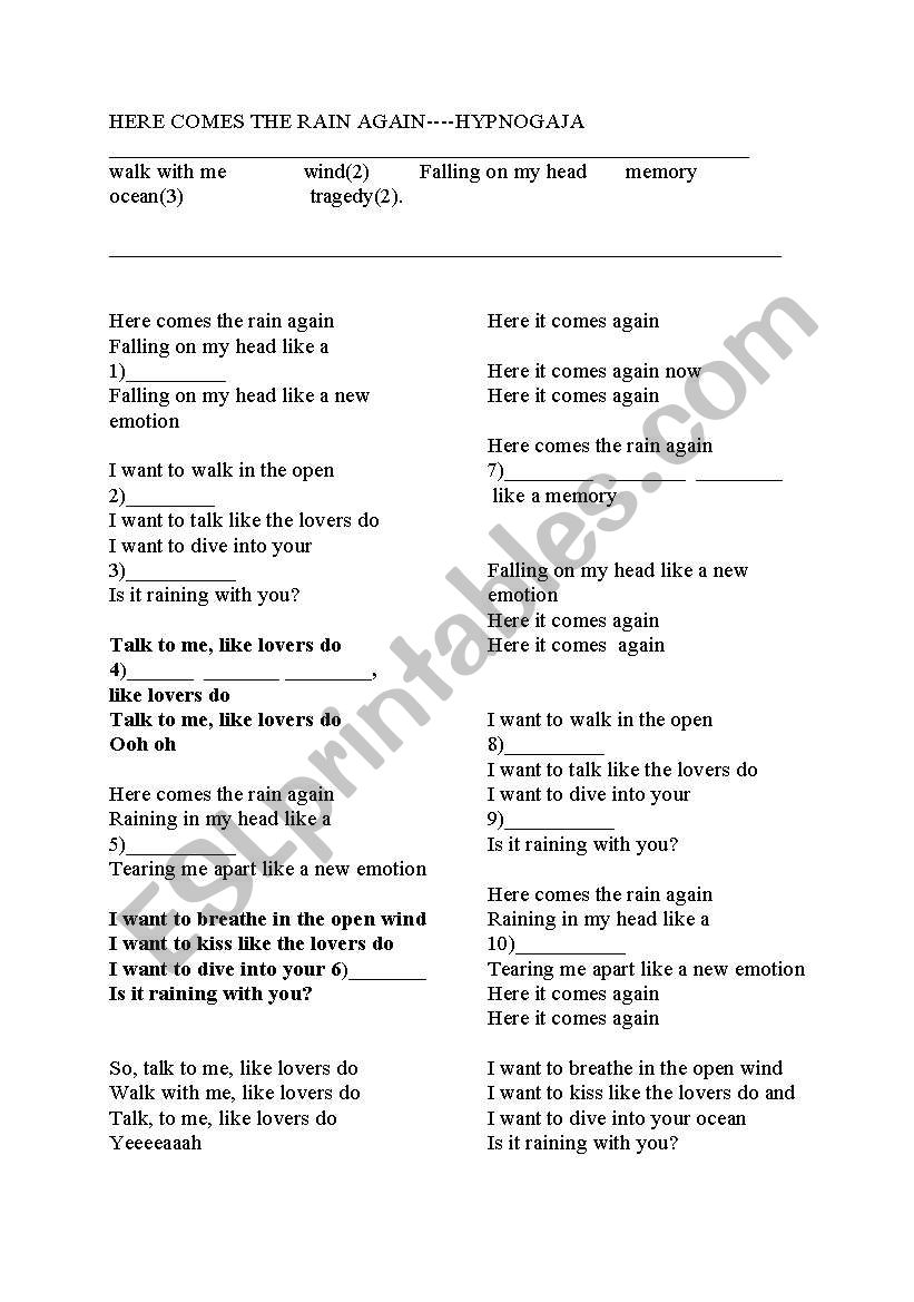 here worksheet