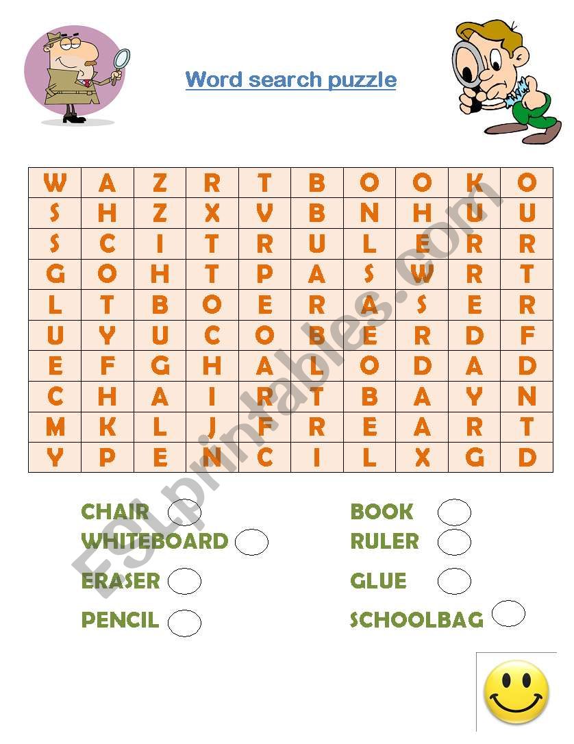 Word Search Puzzle worksheet