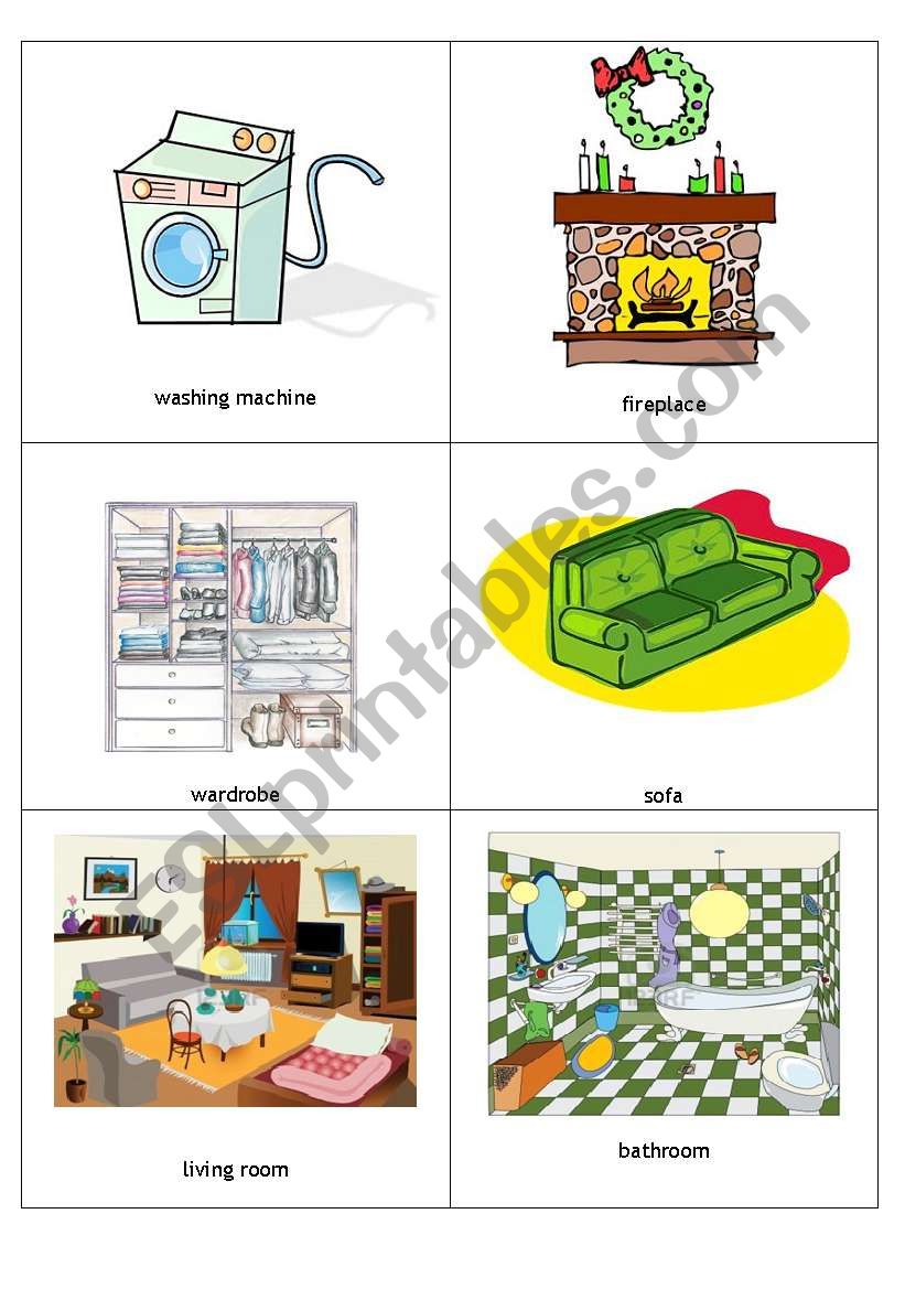 House Flashcards worksheet