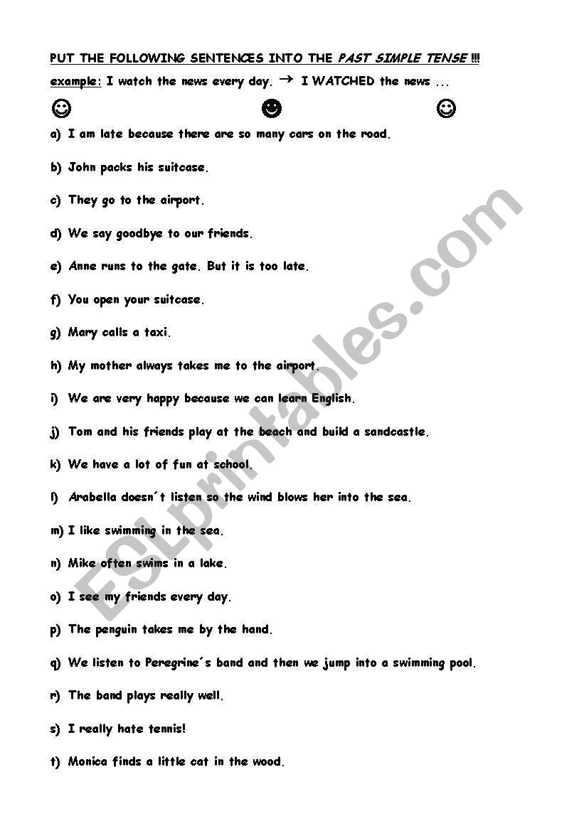 put-the-following-sentences-into-past-simple-tense-esl-worksheet-by-weik