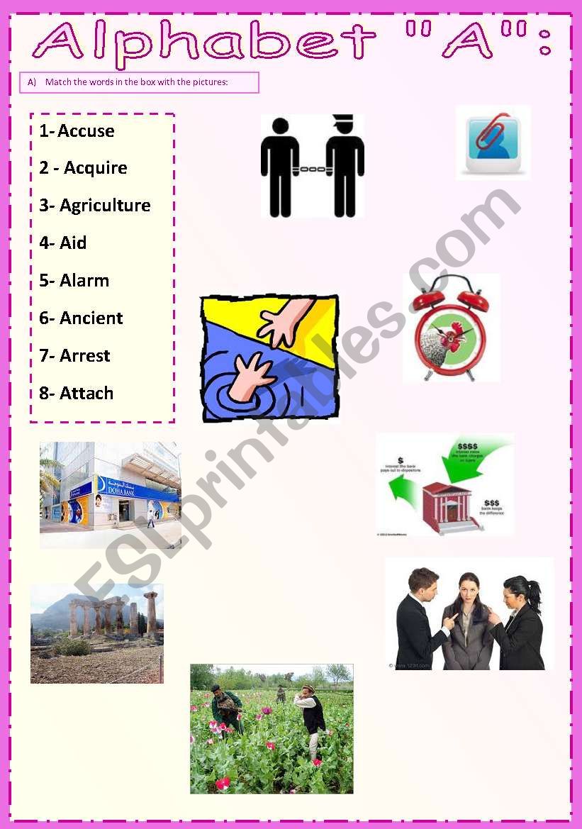 describing characters worksheet