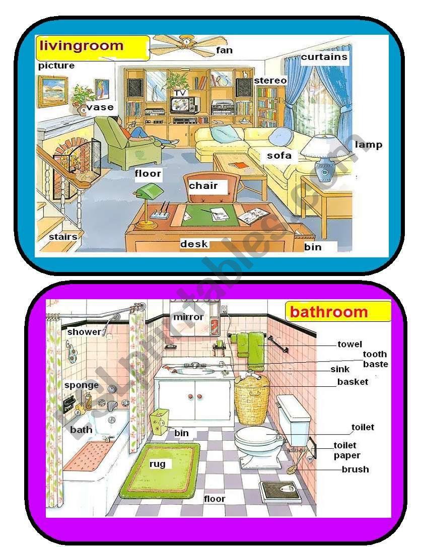 rooms worksheet