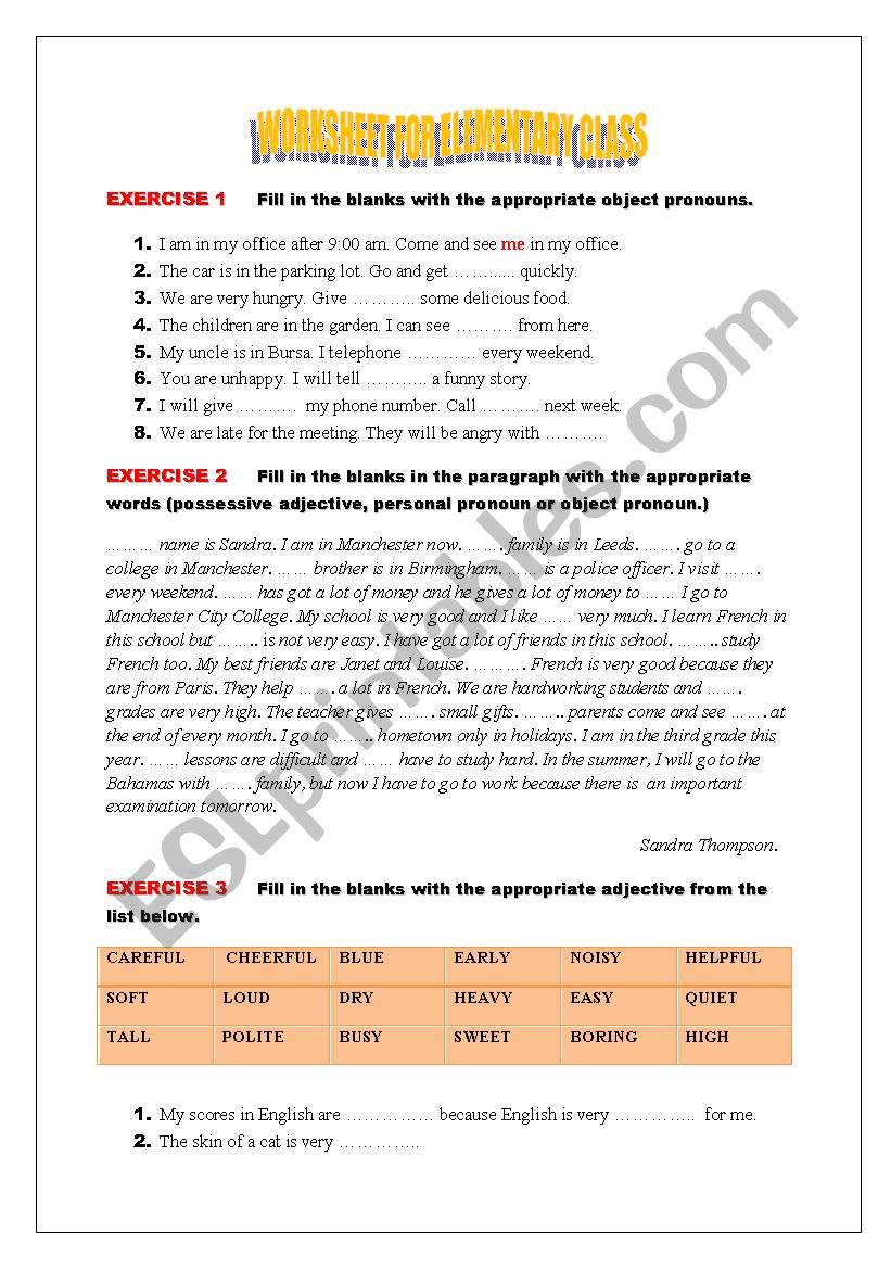 daily routines worksheet