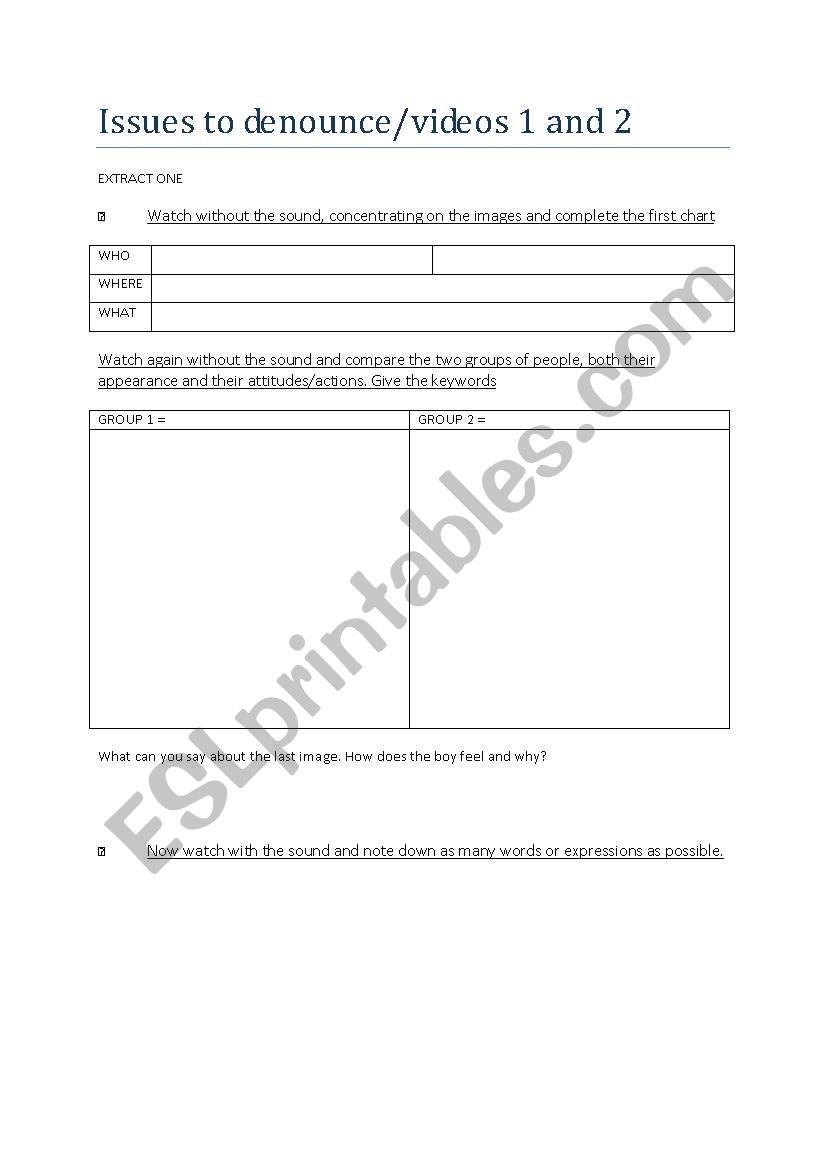 CHILD SOLDIERS worksheet