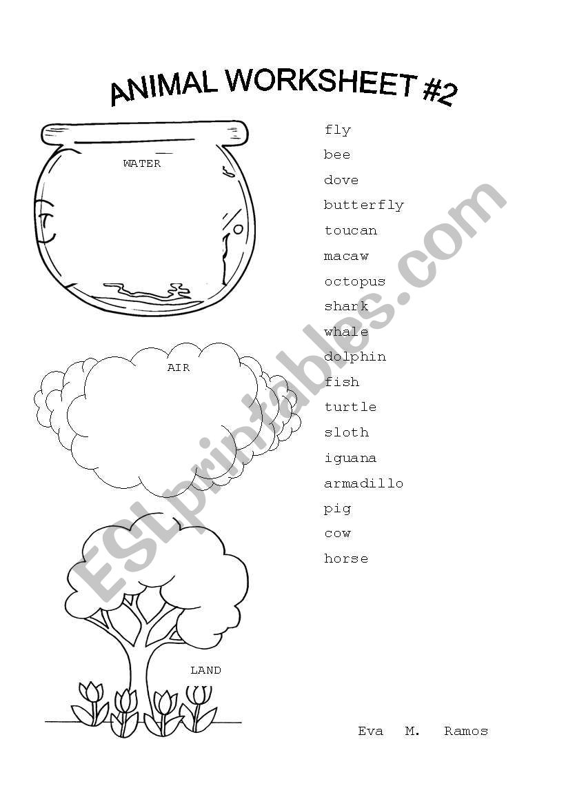 Animal Worksheet #2 worksheet