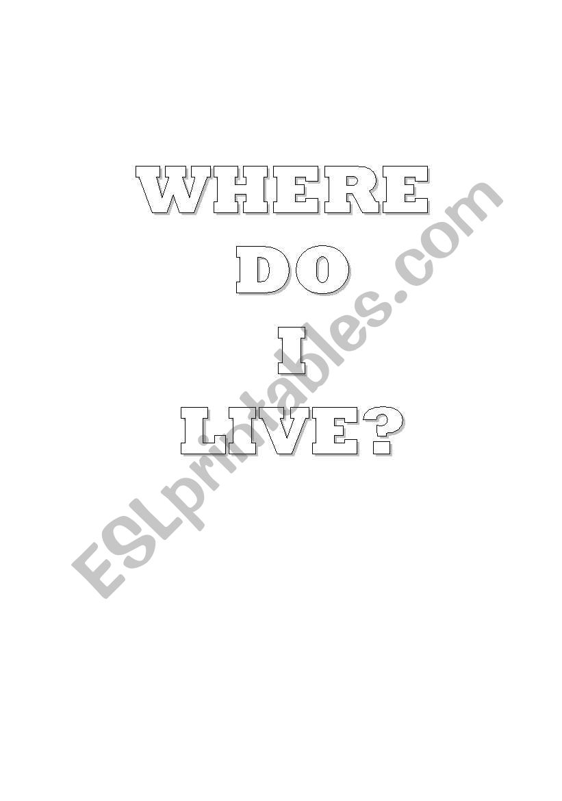 Where Do I Live? worksheet
