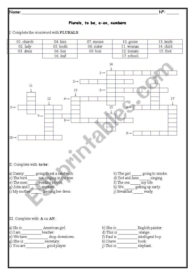 Many activities worksheet