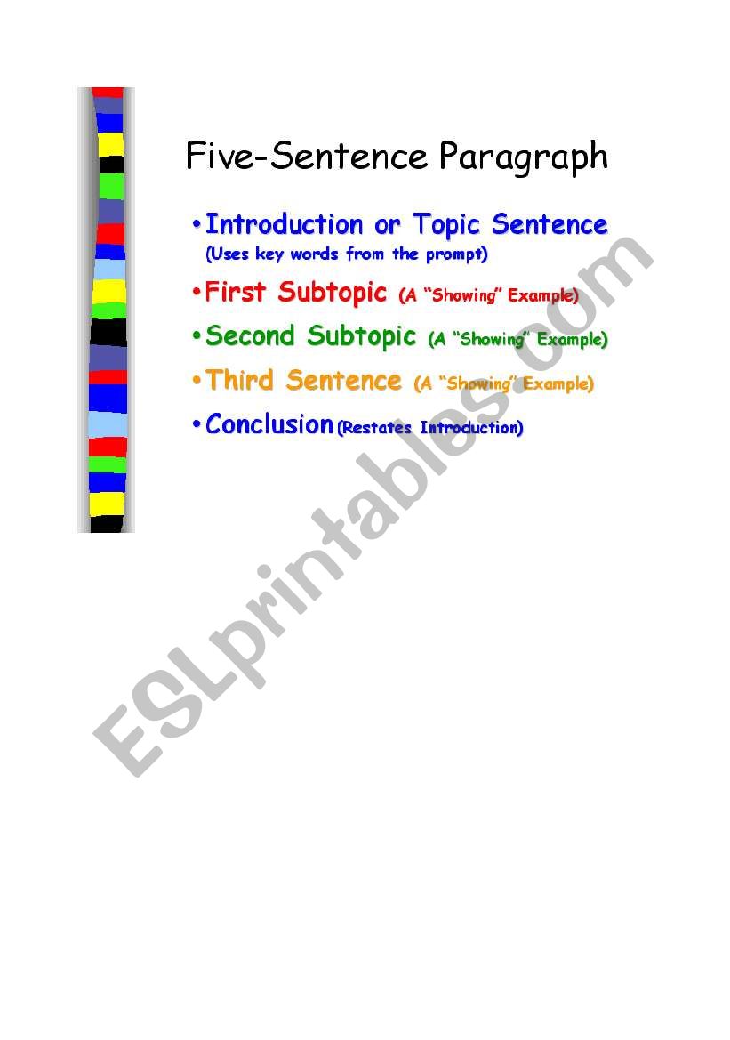 Paragraph Form worksheet