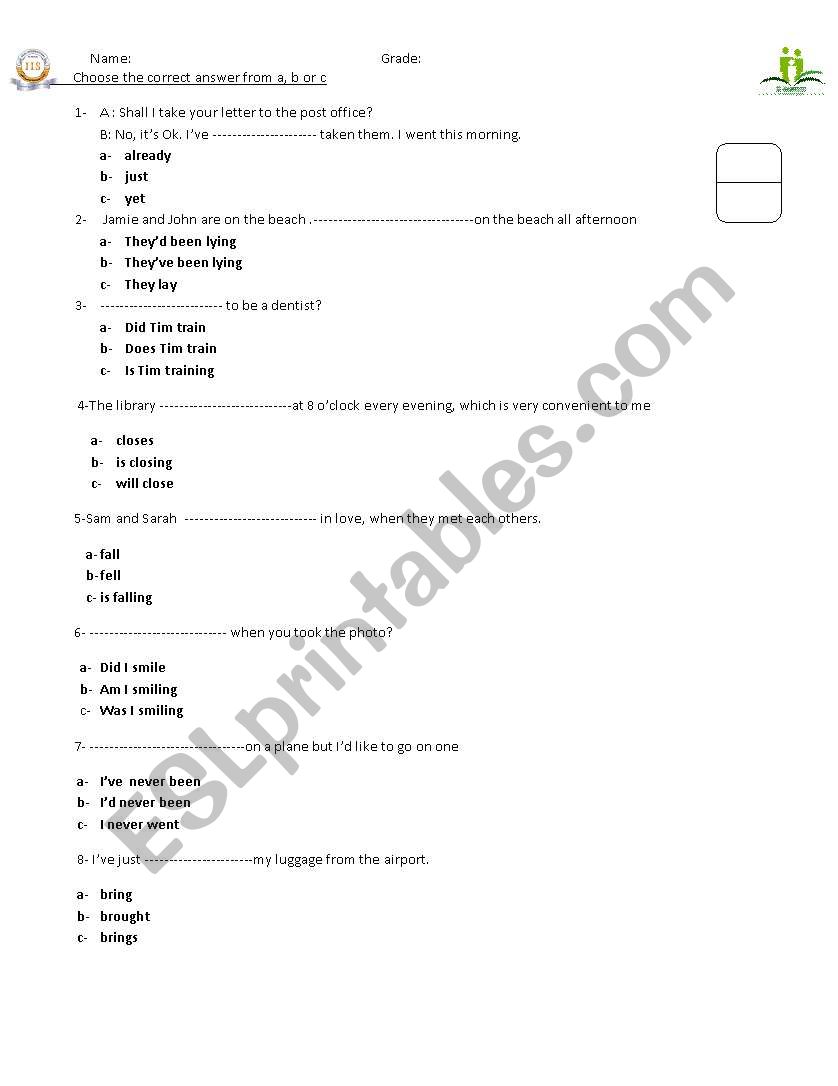 models exercises worksheet