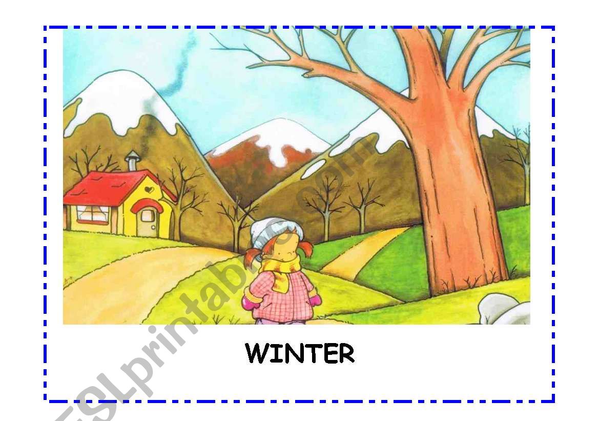 4 seasons flashcards. Spring, summer, Autumn, Winter