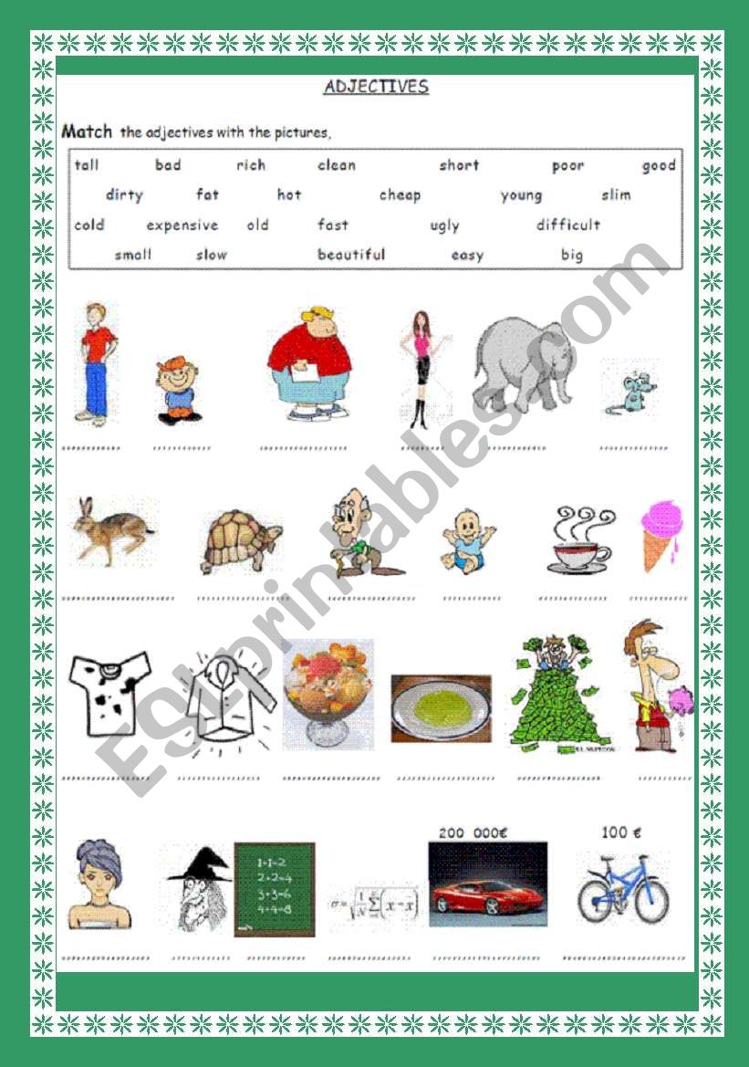 a good adjective worksheet worksheet