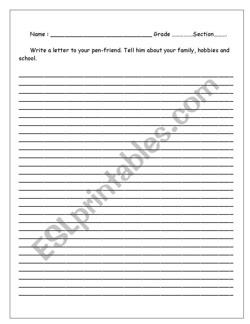 writing a postcard worksheet