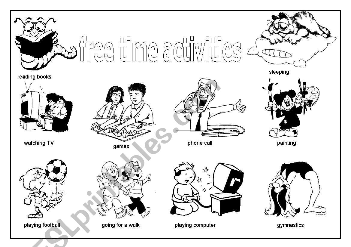 free time activitiew  worksheet