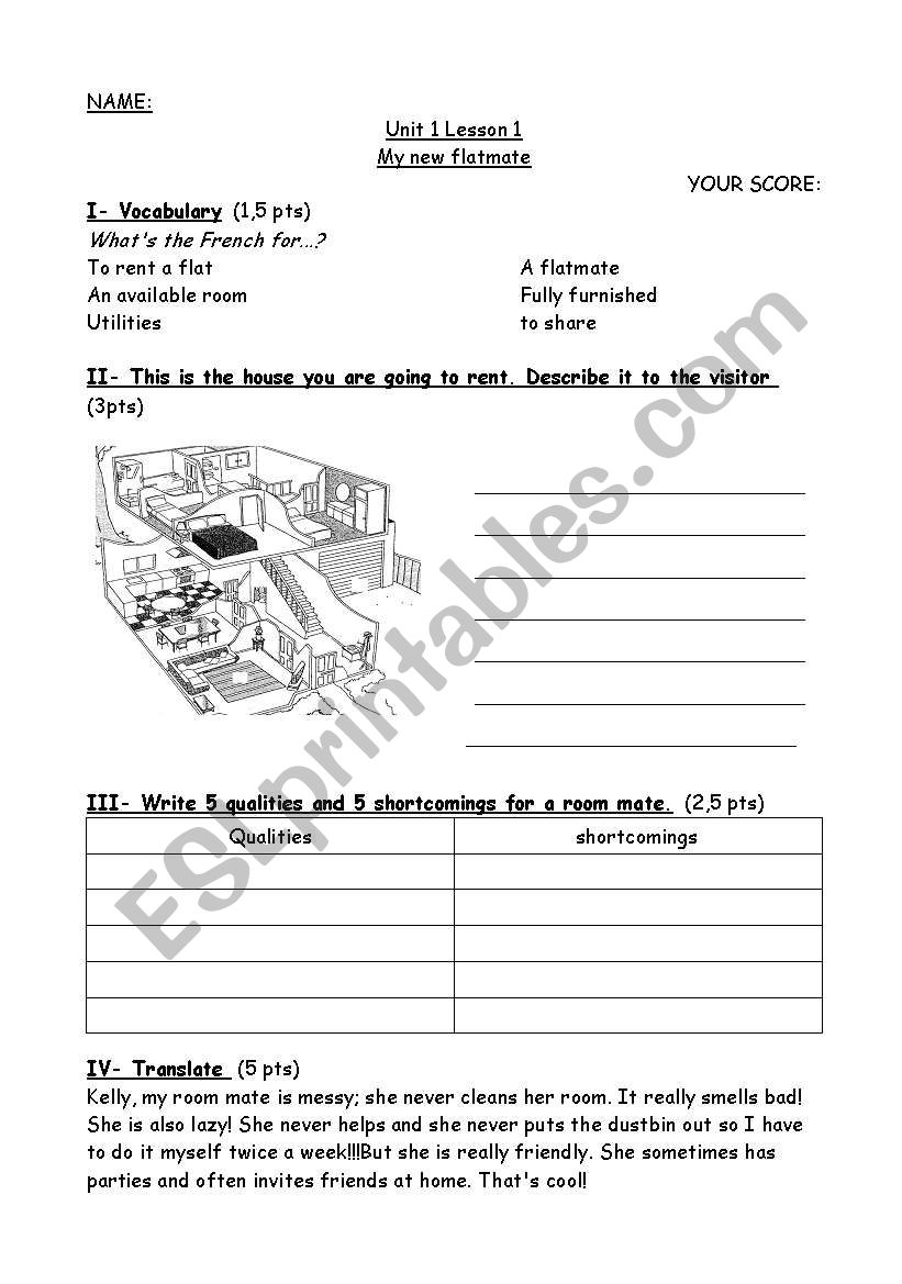 Assessment Join the team 3 worksheet