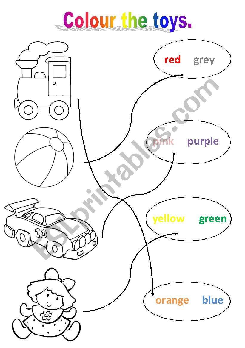 toys colouring worksheet