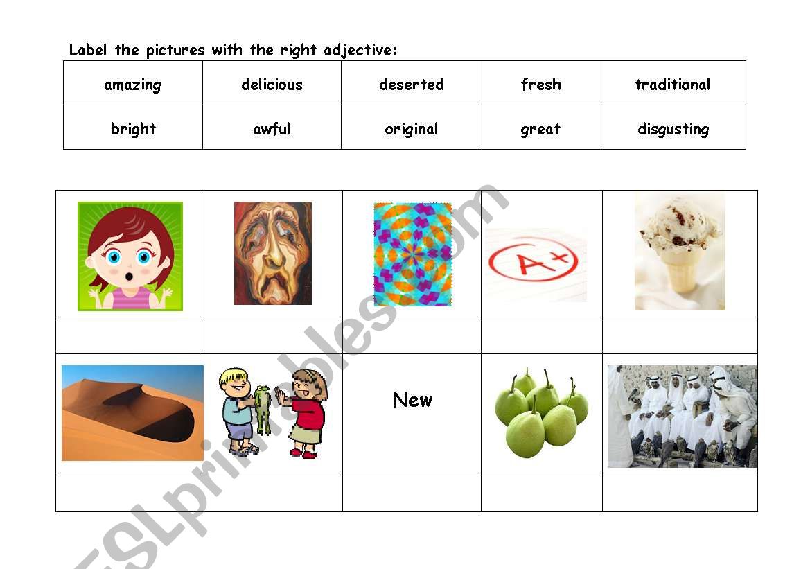 adjectives & suffixes -ous worksheet