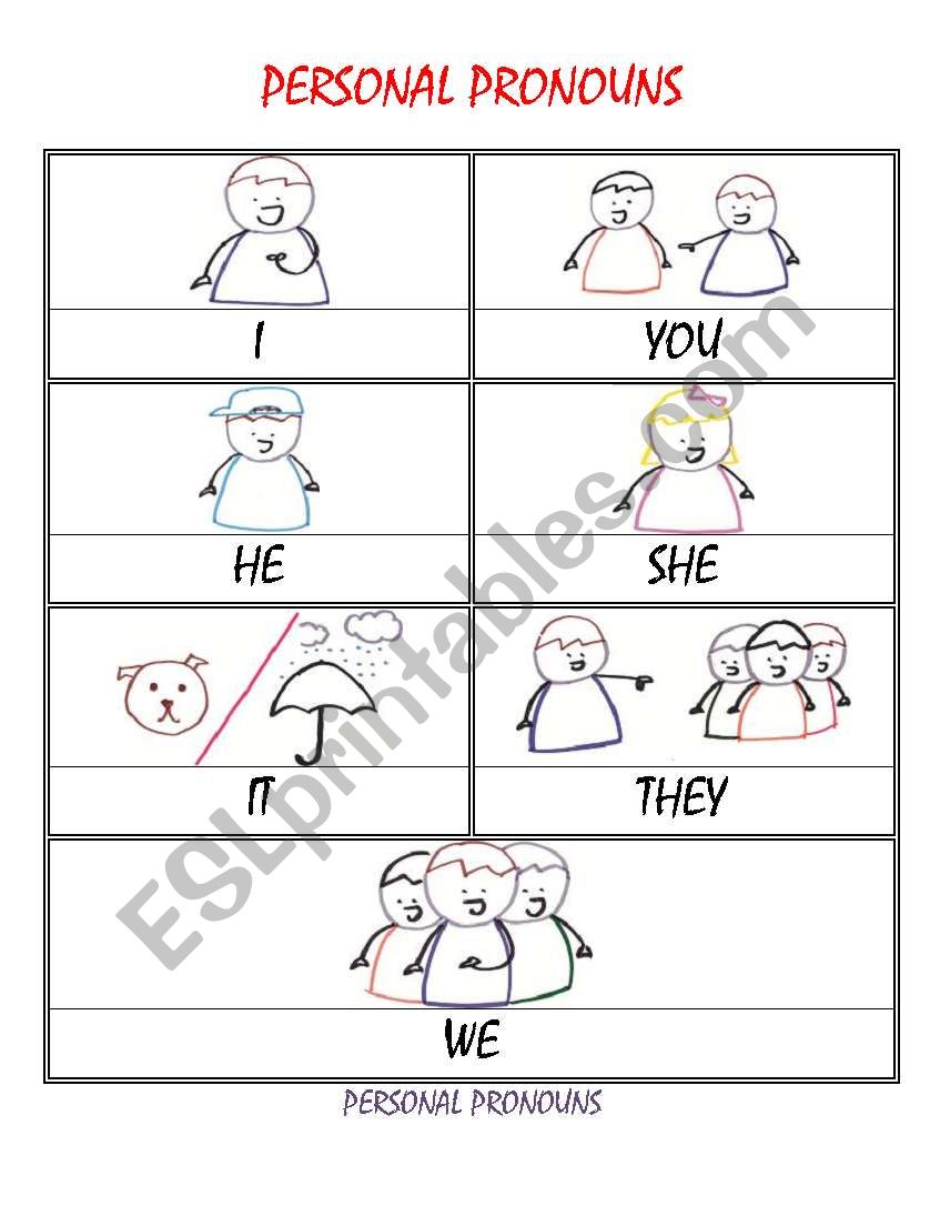 Personal Pronouns worksheet