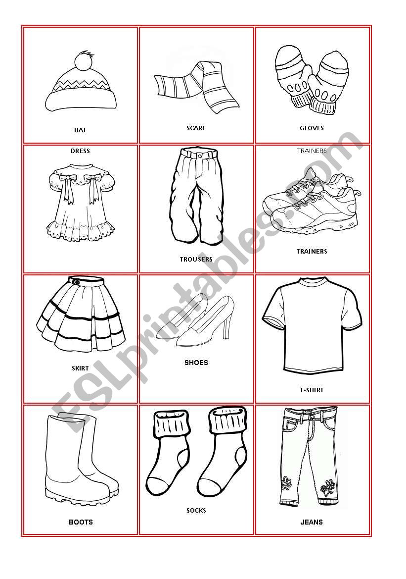BINBO CLOTHES worksheet