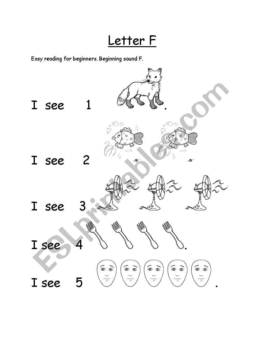 Letter F worksheet