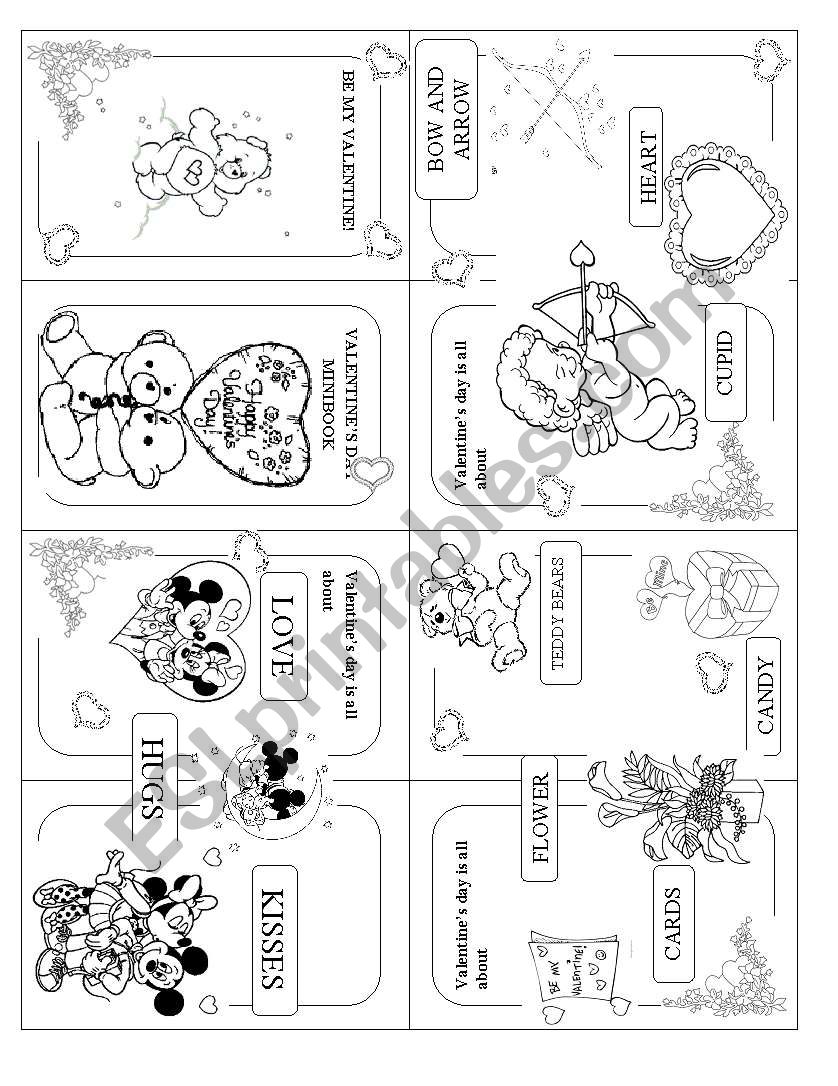 *** VALENTINES MINIBOOK *** worksheet