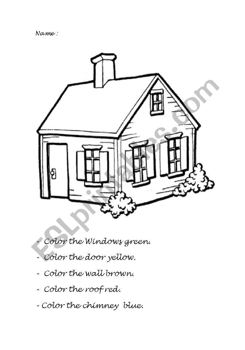 house  worksheet