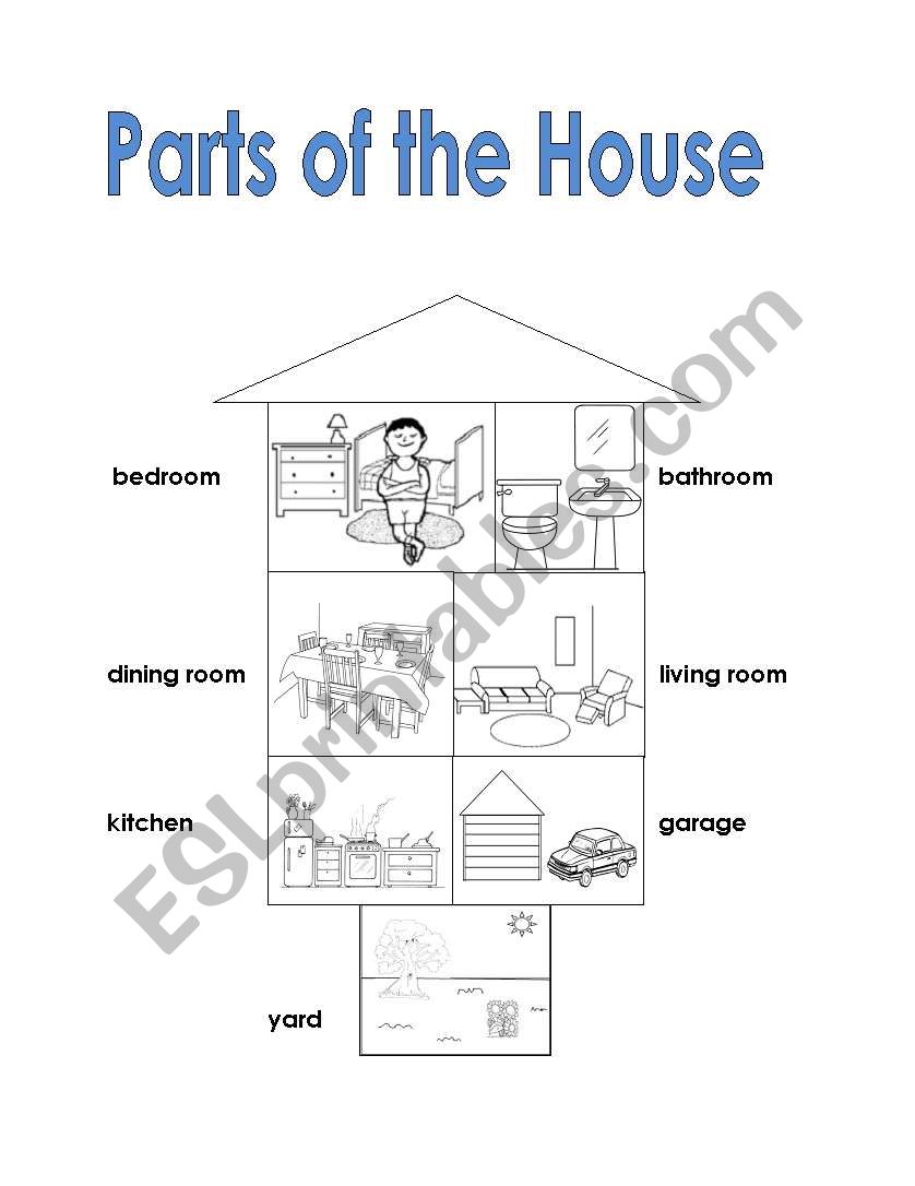 Parts of the House worksheet