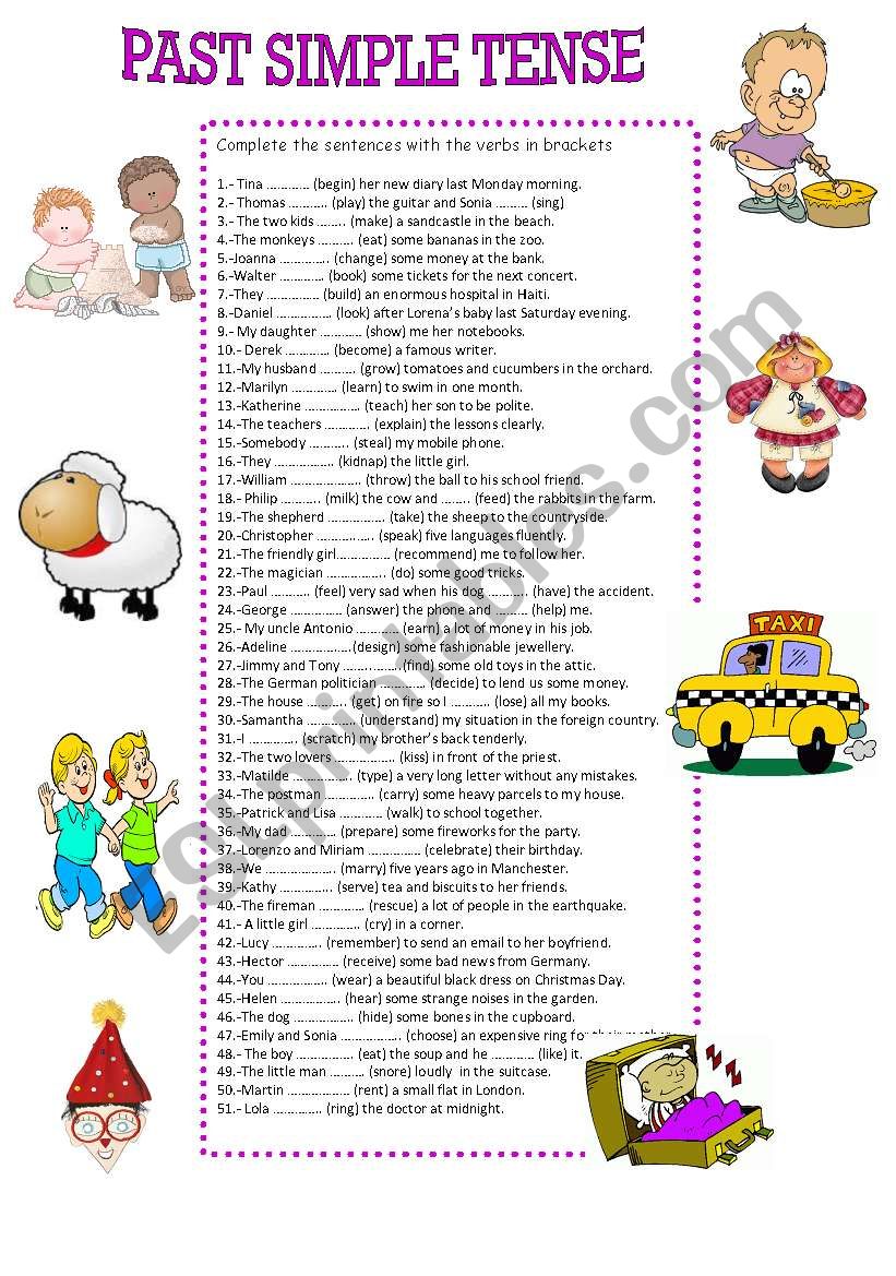 PAST SIMPLE TENSE worksheet