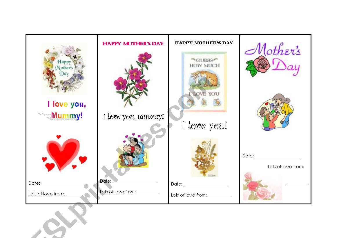 Mothers Day worksheet