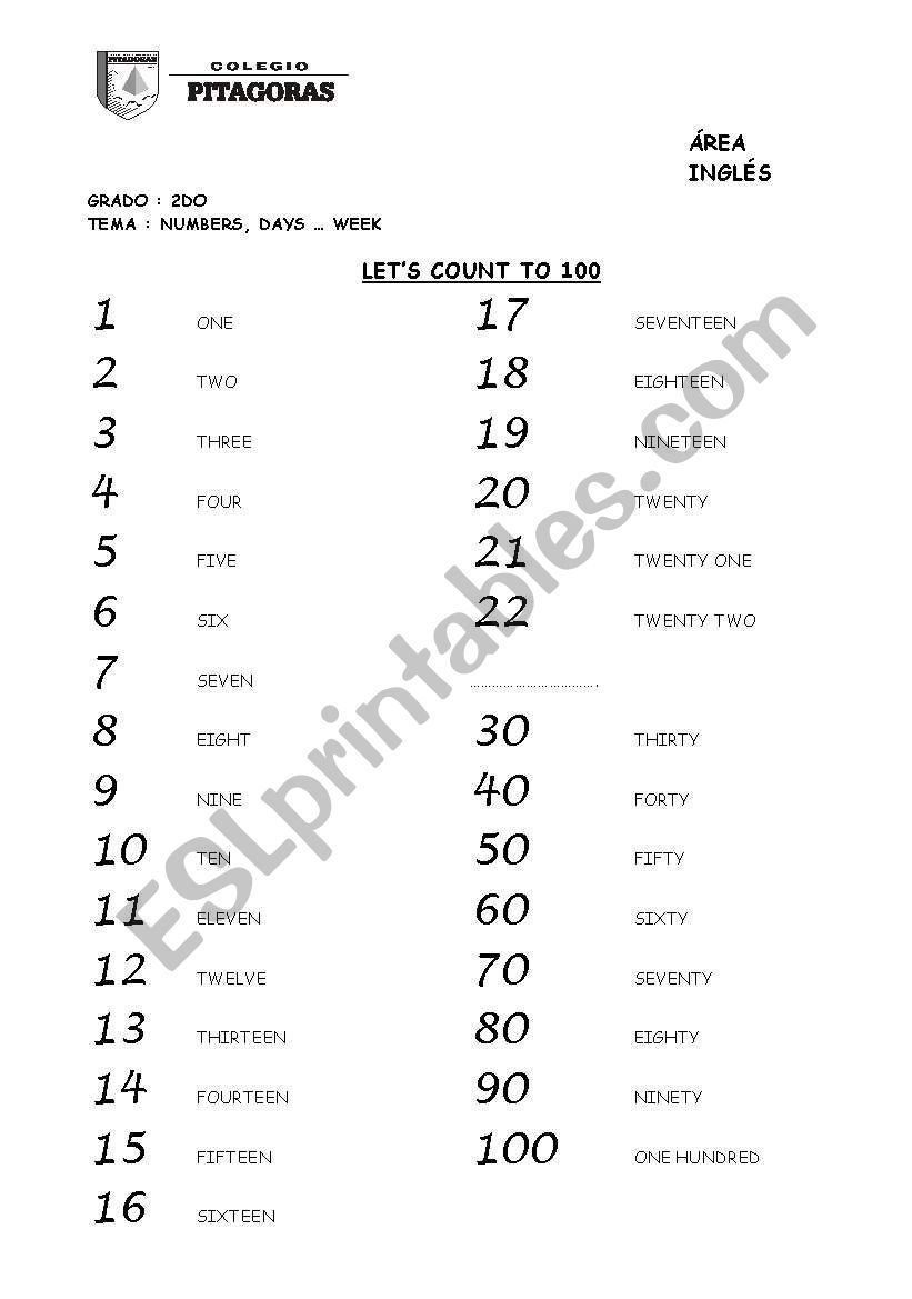 primaria wordsheet worksheet