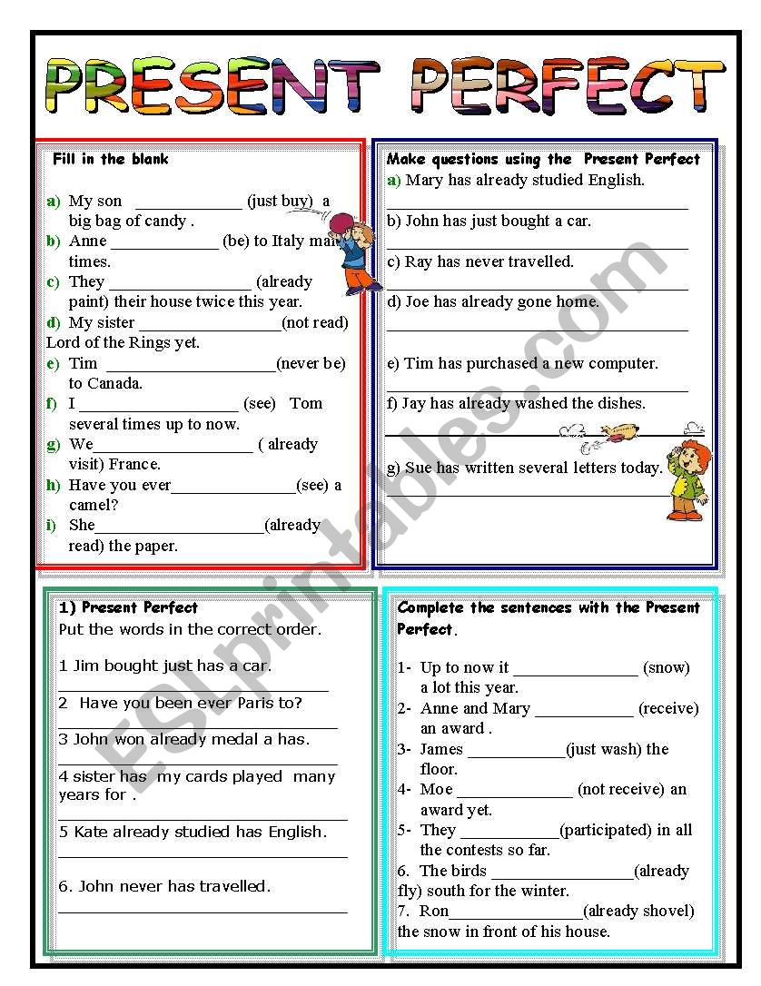 PRESENT PERFECT worksheet