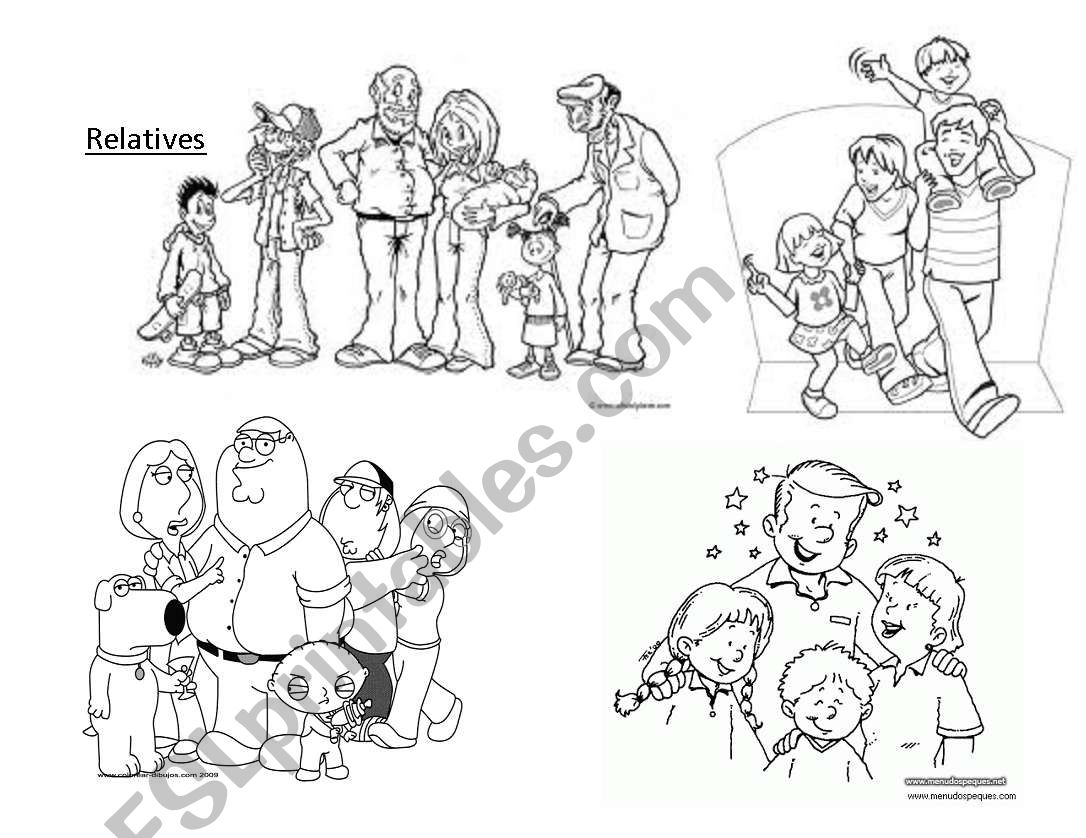 Relatives - Family members worksheet