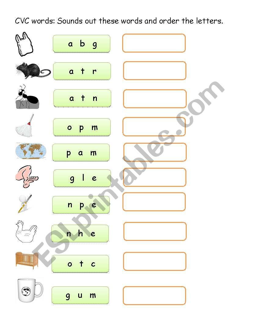 CVC Words 1 worksheet