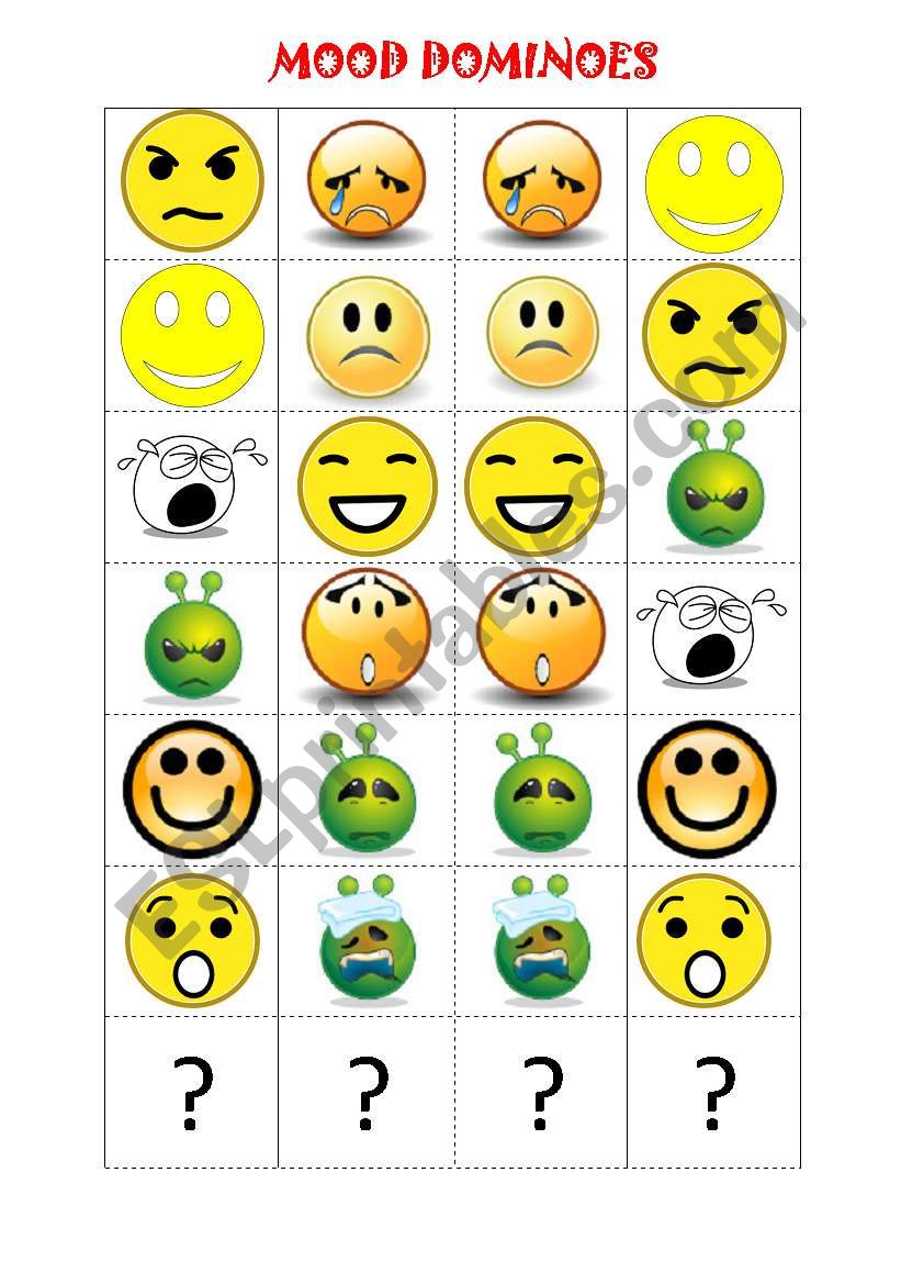 Mood Dominoes worksheet