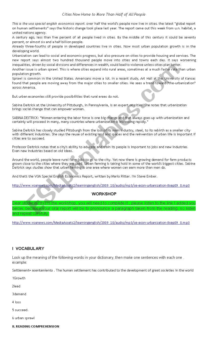 technica english reading  worksheet