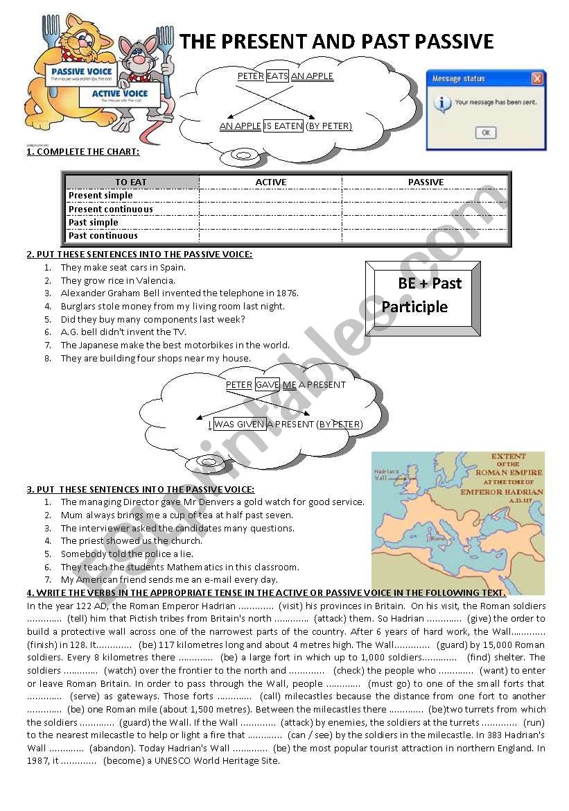 Passive exercises. worksheet