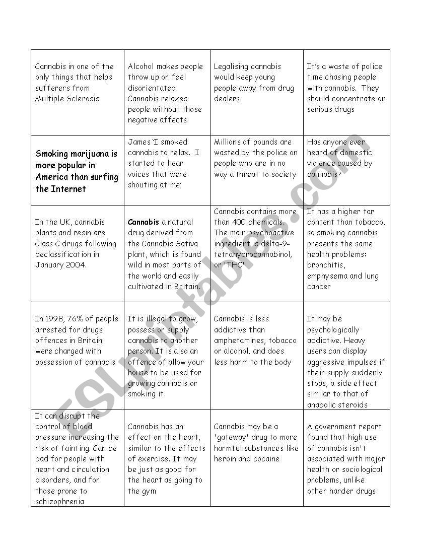 Cannabis Mystery worksheet