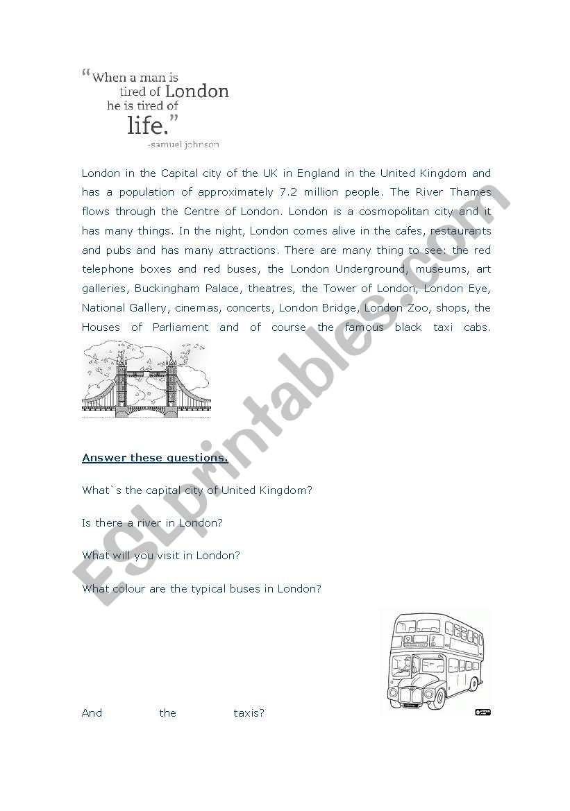 London worksheet