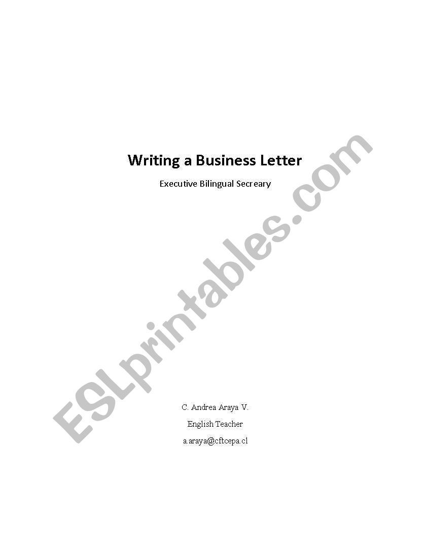 Letter worksheet