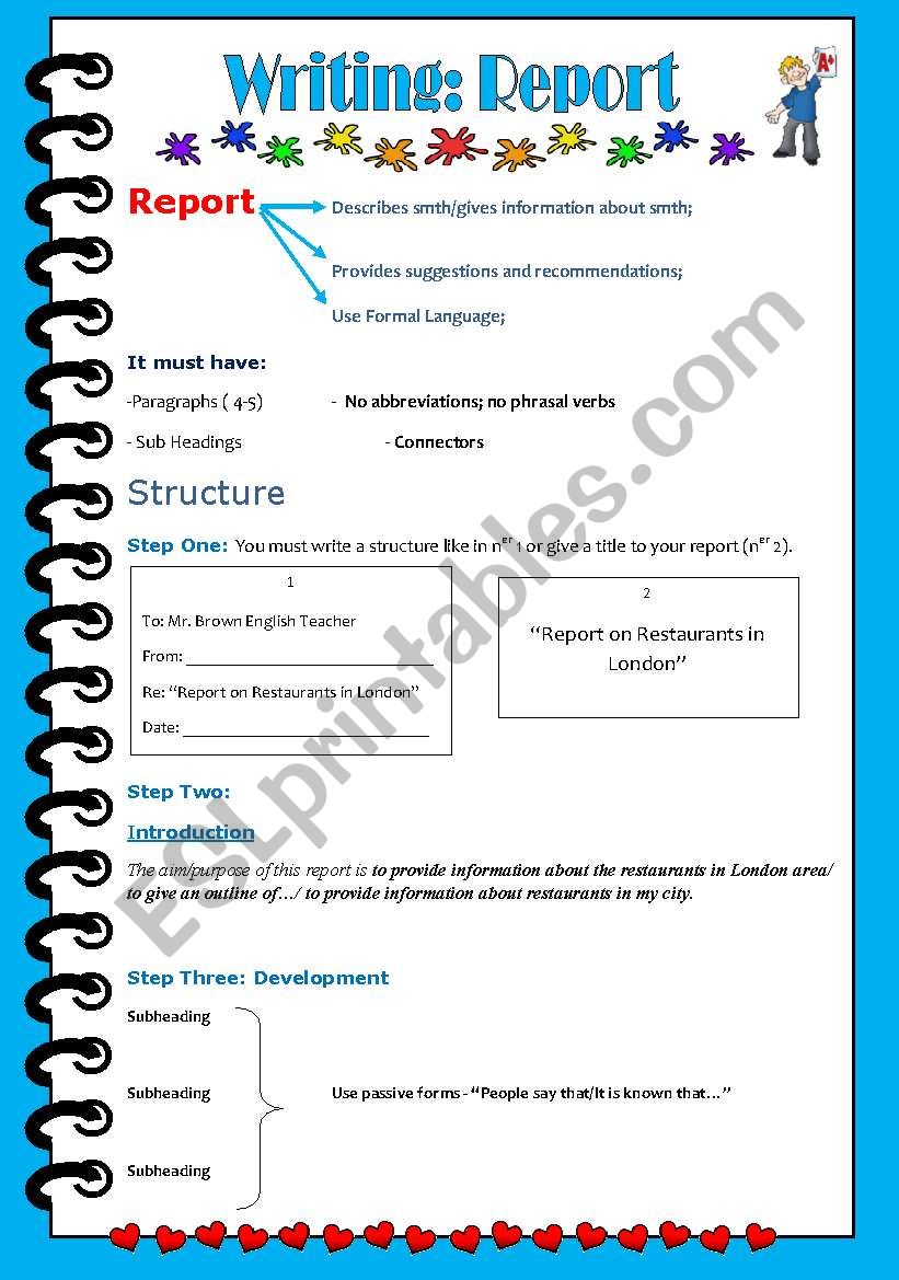 Report worksheet