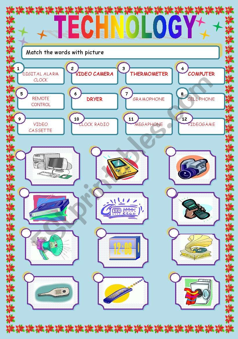 technology  worksheet