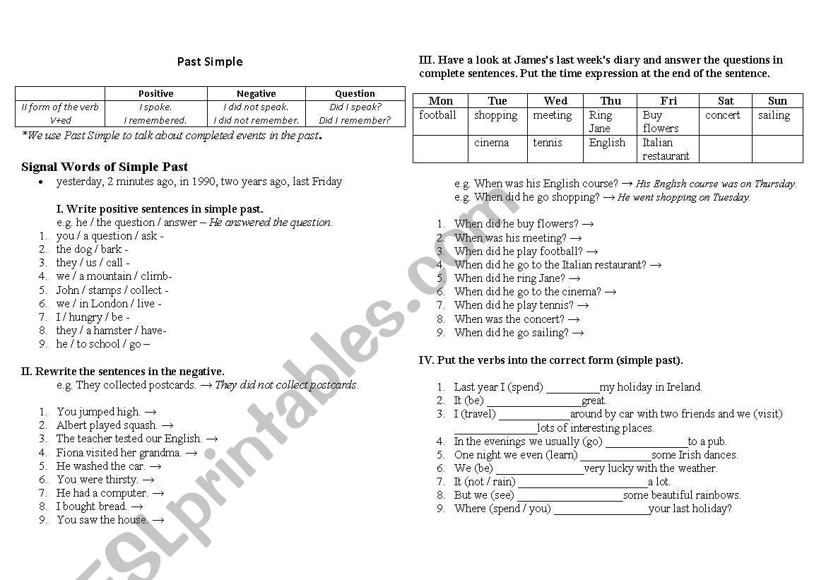 Past Simple/Present Perfect worksheet