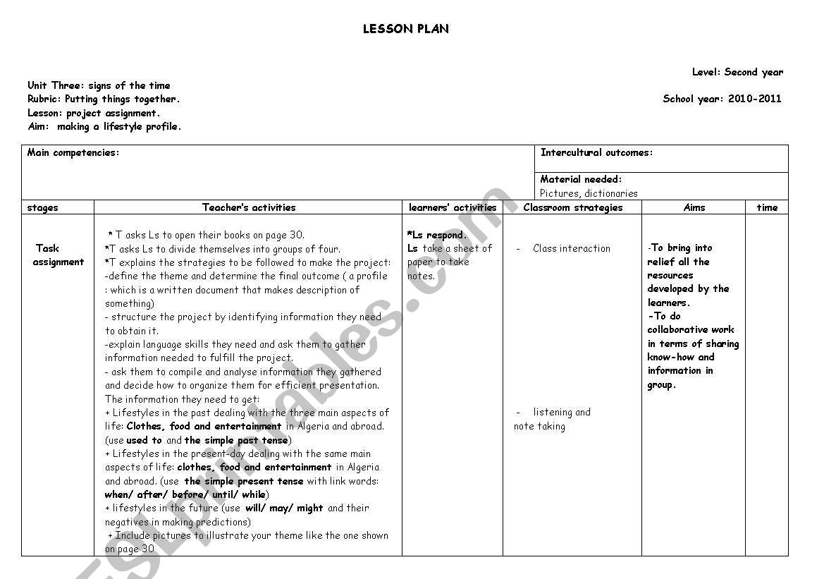 signs of the time (diversity) worksheet