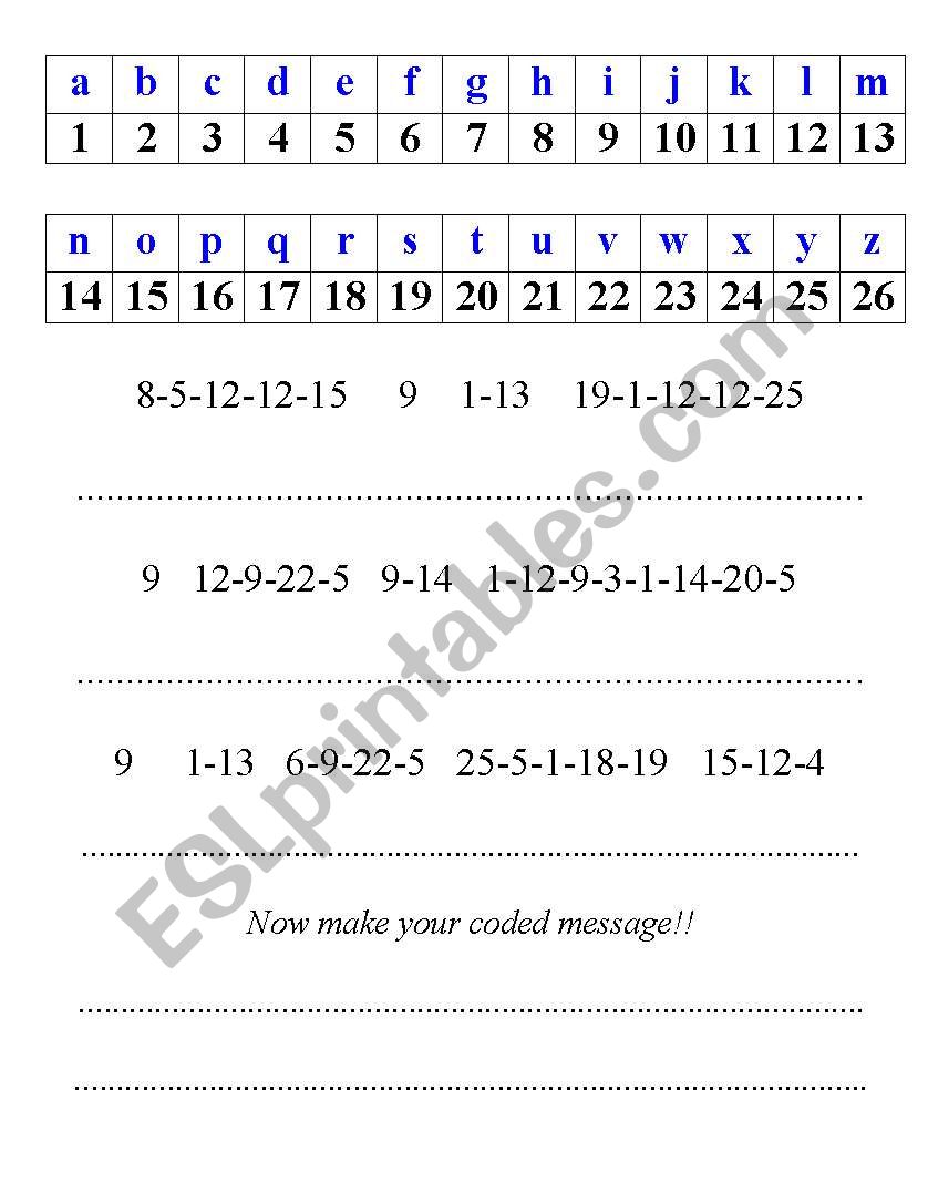 Code Breaker Esl Worksheet By Mutxamel