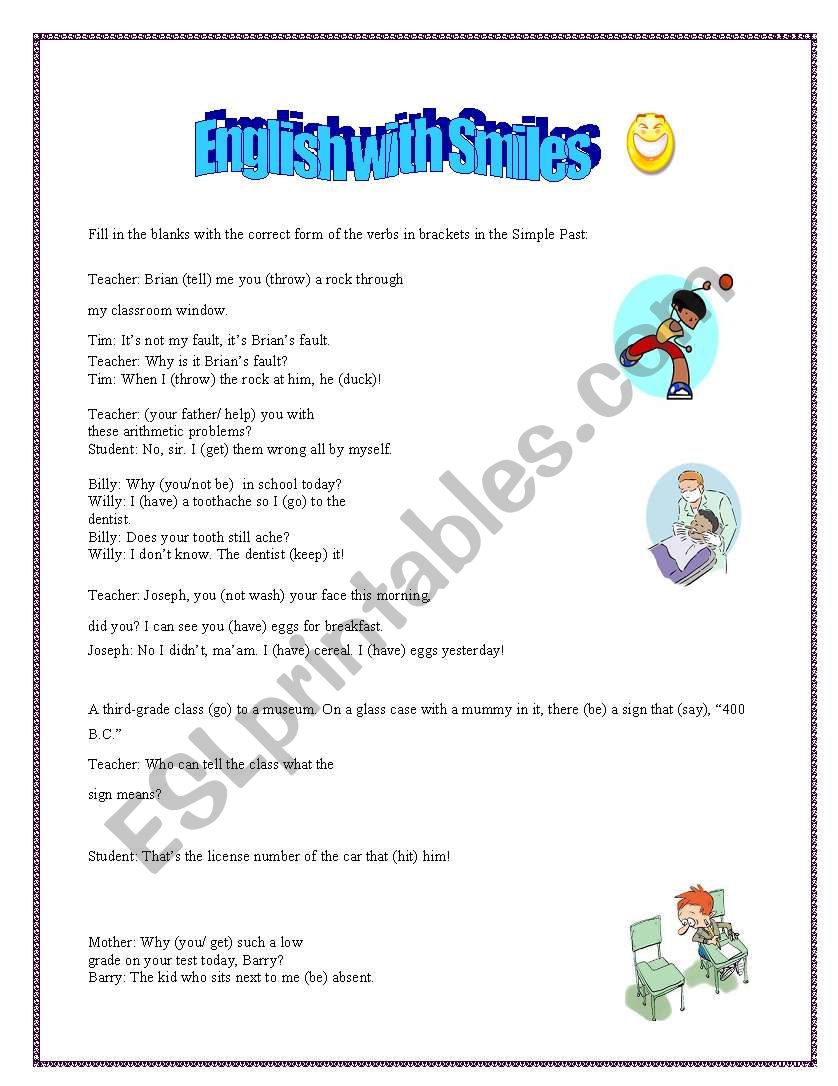 English with Smiles worksheet