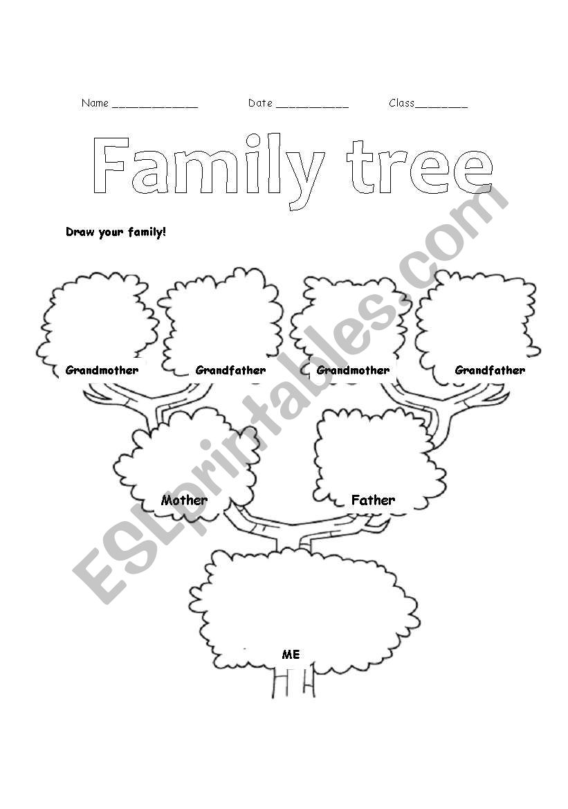 Family tree worksheet