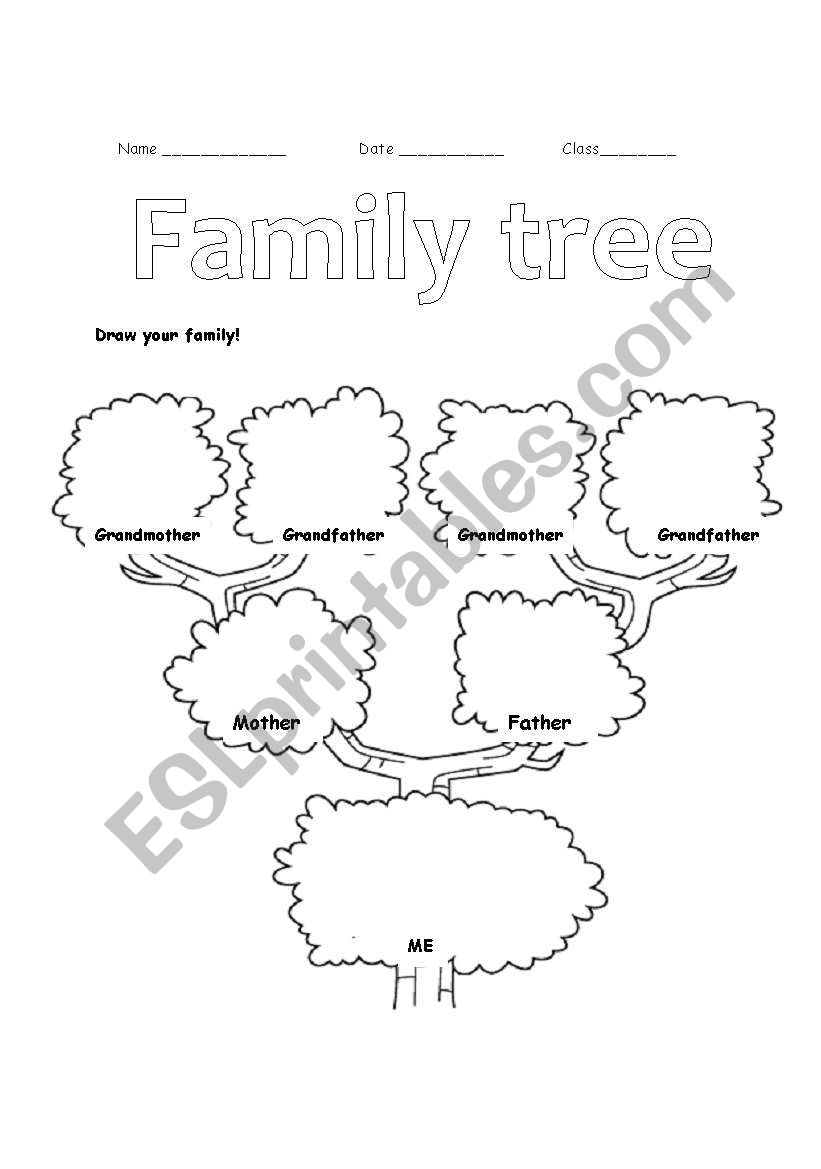 Family tree worksheet